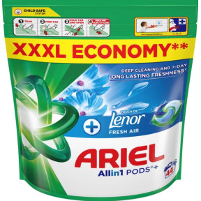 Капсули для прання Ariel Pods+ All-in-1 Touch of Lenor Дотик свіжого повітря Lenor 44 шт